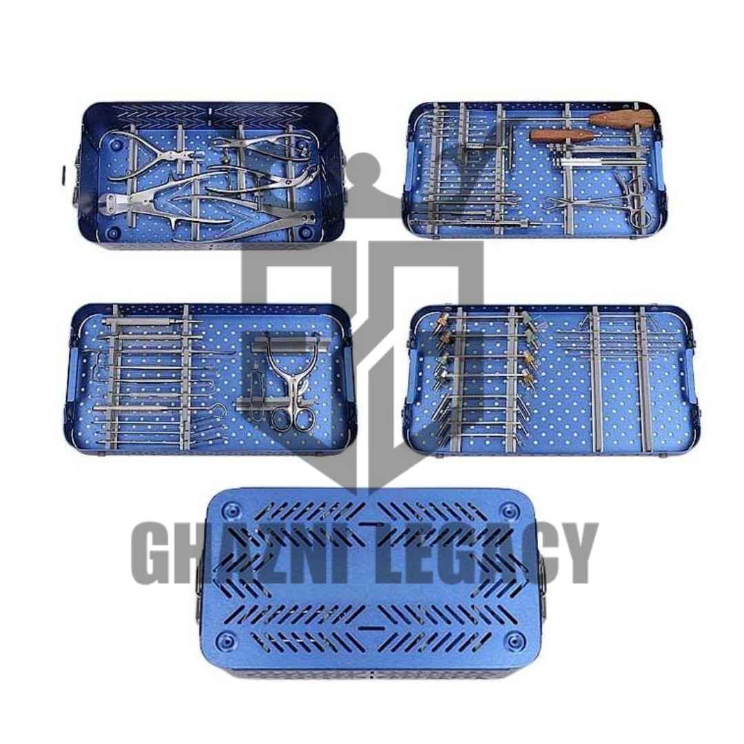 Veterinary orthopedic instruments set, made from durable titanium, designed for precision animal surgeries.