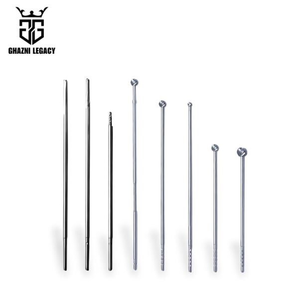 Extra long stainless steel orthopedic bone drill bit for precision surgical procedures, available in various sizes and customizable coatings.